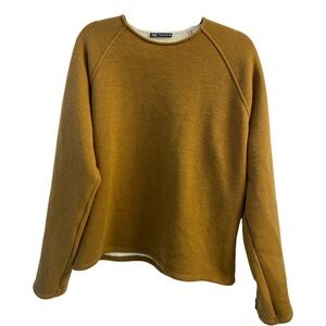 Zara Mustard Crew Neck Sweater